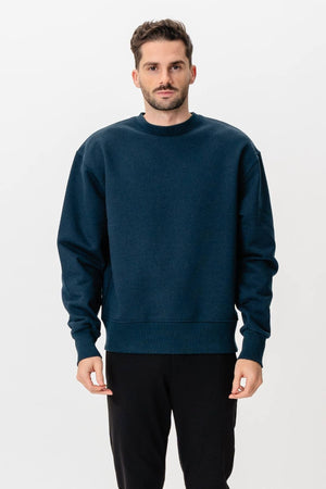 Heavy Crewneck - Mottled Navy