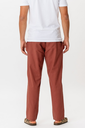 Linnen Pants - Terracotta