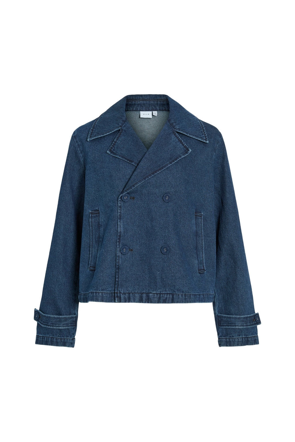Trench court en denim Nata - Denim bleu foncé