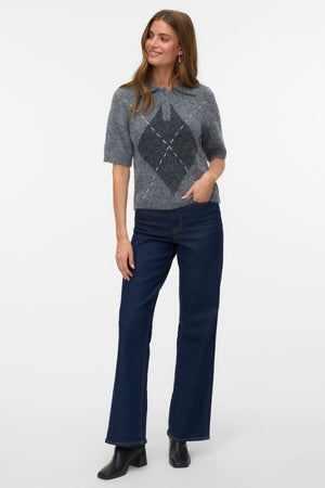 Bliss 2/4 Poloneck -pullover - Medium grijze melange