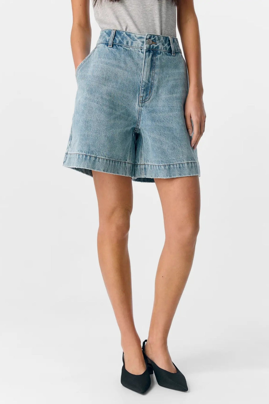 Jen Shorts - Denim bleu moyen