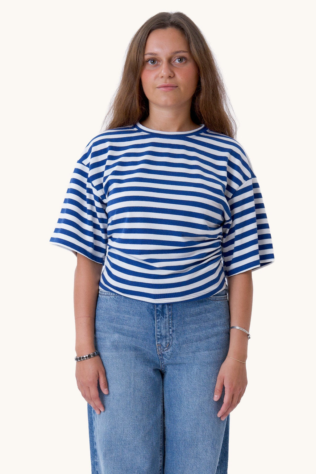 Pataya T-shirt - Blauw/Wit