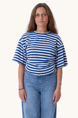 Pataya T-shirt - Blauw/Wit