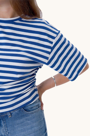 Pataya T-shirt - Blauw/Wit