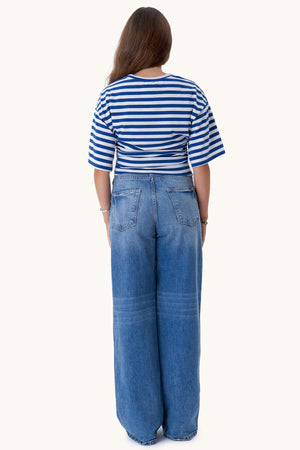 Pataya T-shirt - Blauw/Wit