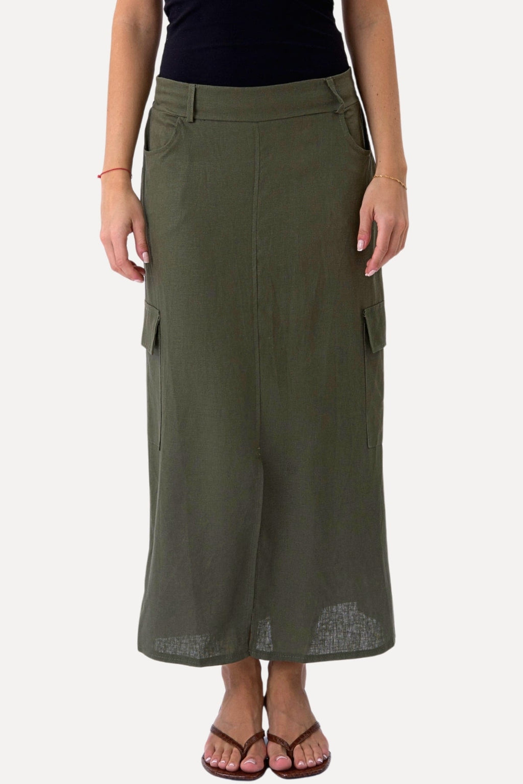 Linnen rok - groen