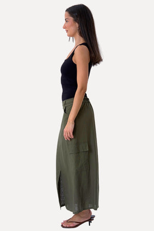 Linnen rok - groen