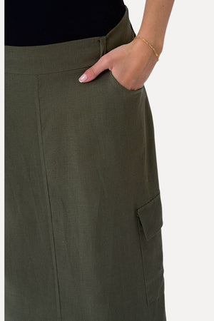 Linnen rok - groen