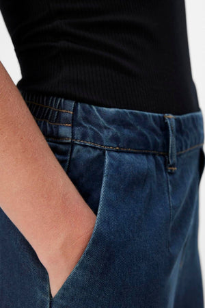 Frame lisa wijd Pants - Donkerblauwe denimspoeling