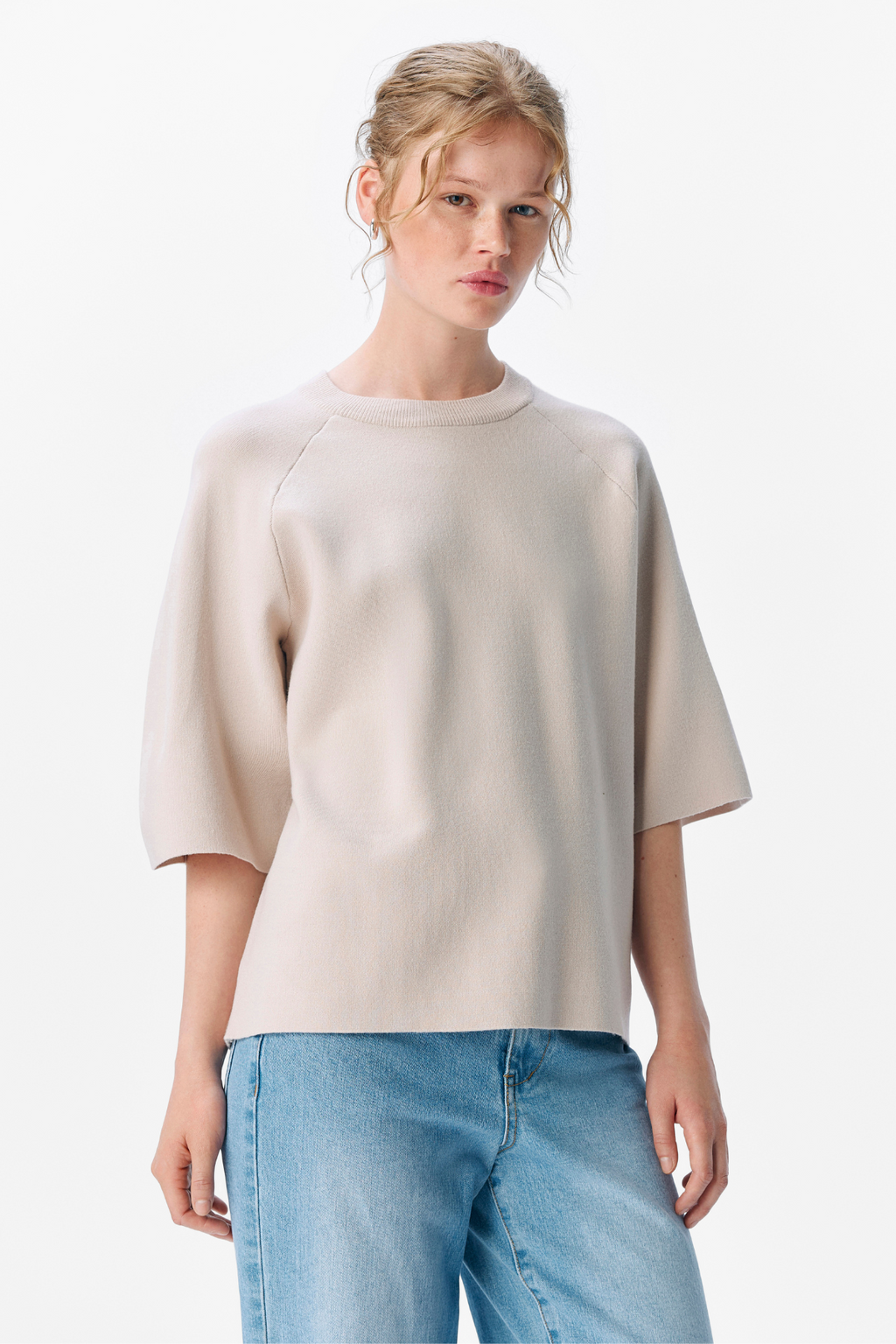 Reynard 2/4 gebreide pullover - zilvergrijs