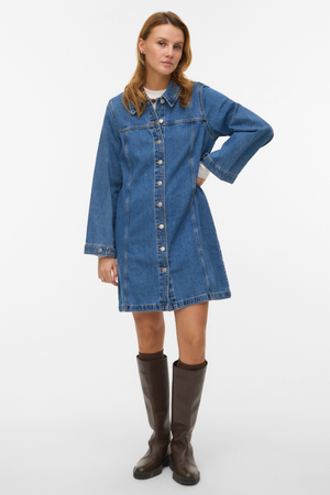 Robe courte en jean Findo - Denim bleu moyen