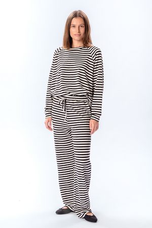 Stripped Pants - Black