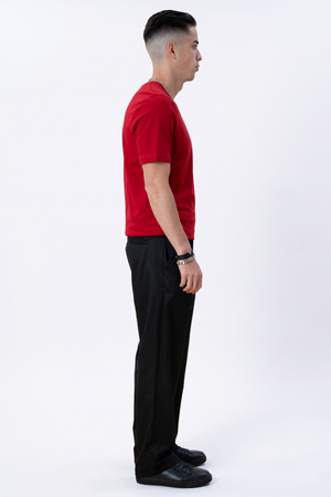 Basic T-shirt col V - Rouge