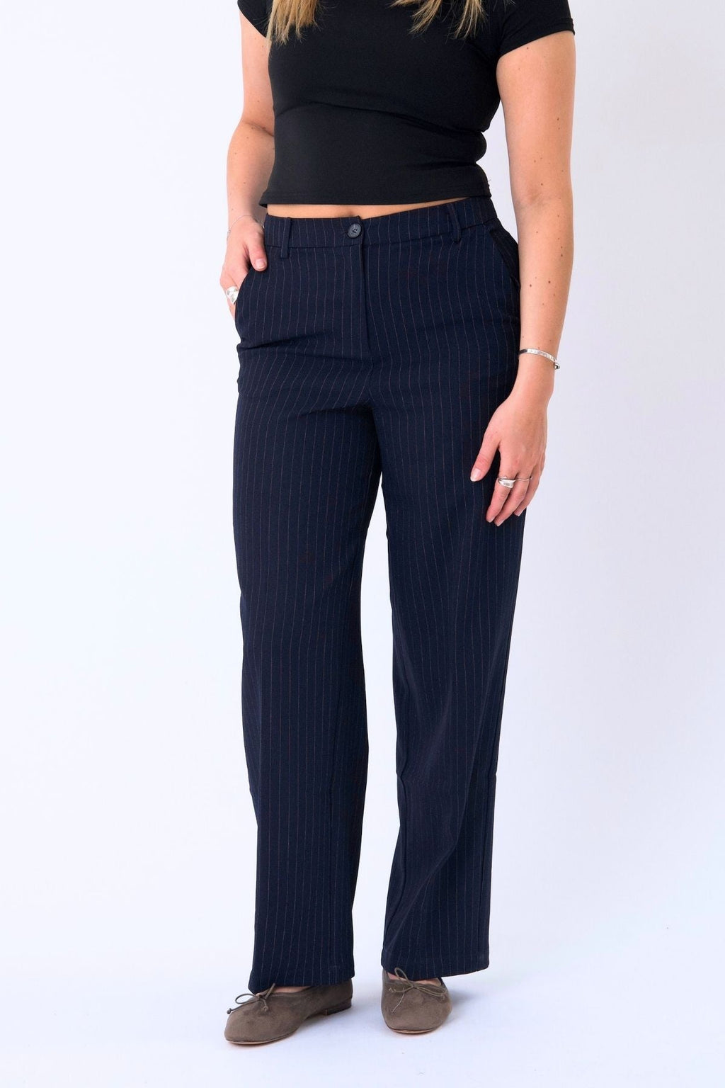 Klassiek pak Pants - Navy Pinstripe