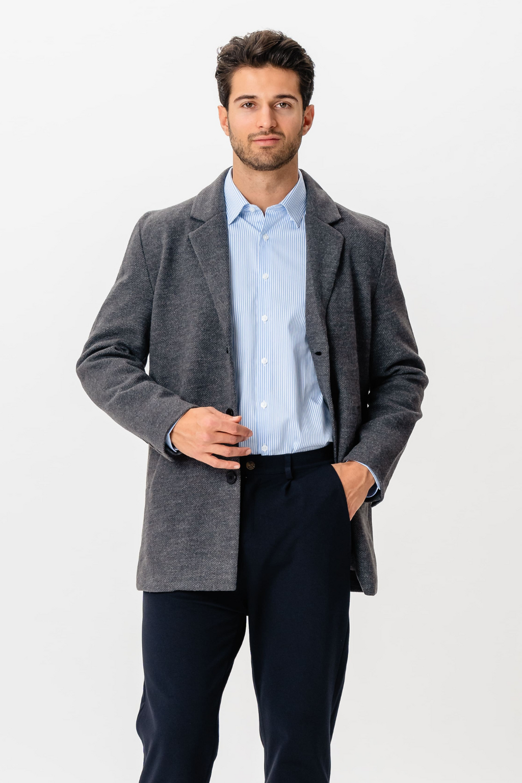 Klassieke jas - Grijs