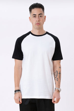 Basic Raglan T -shirt - zwart en wit