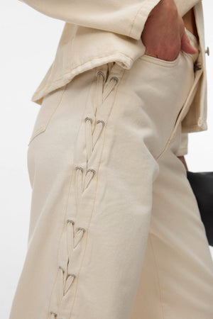 Rae Jeans met brede string - Ecru