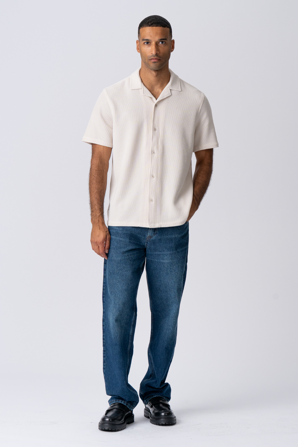 Gebreide shirt - beige