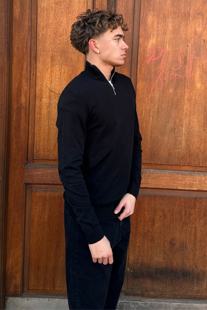 Pullover Half Zip - Noir