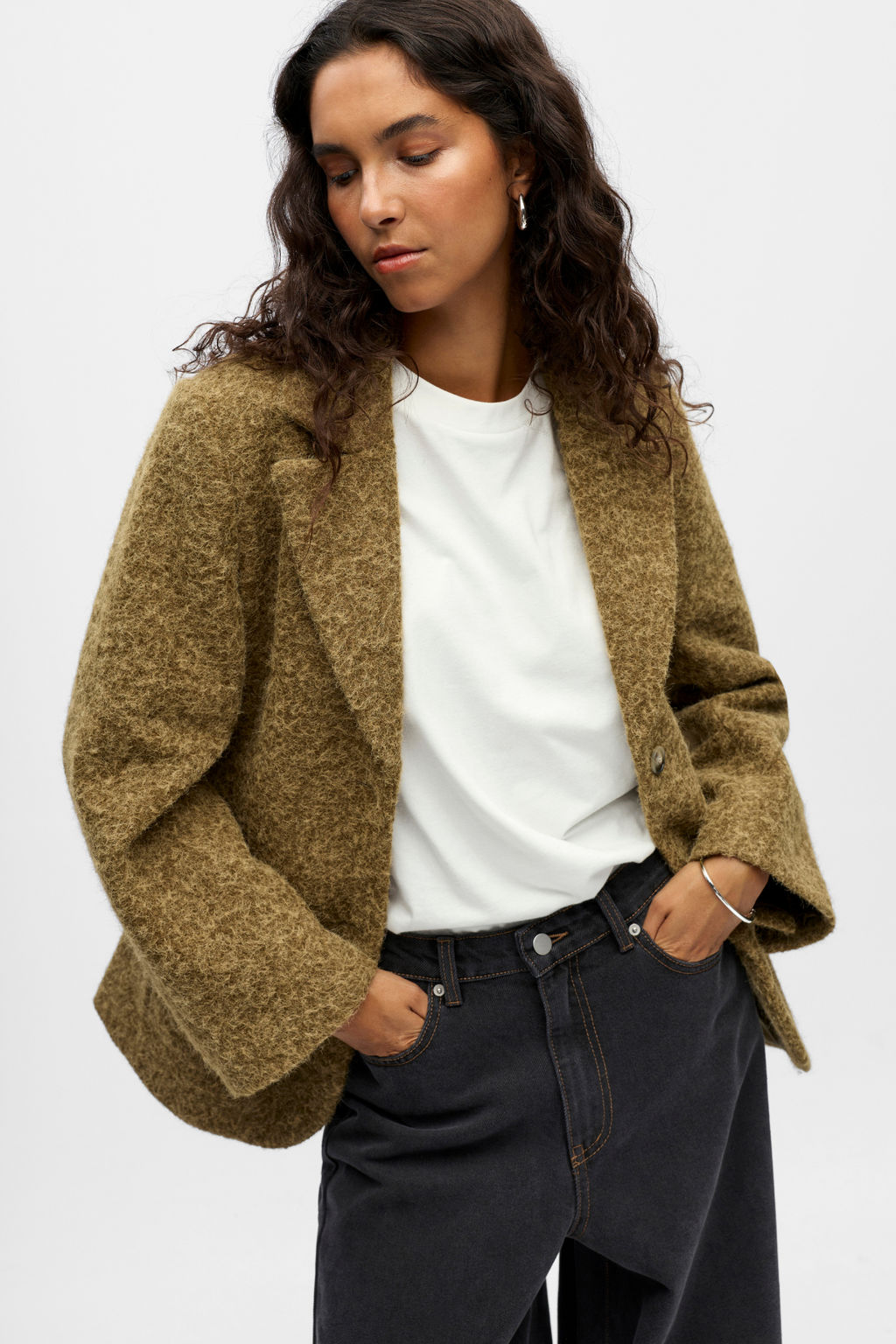 CELINA L / S LO Veste - Green Deep Lichen