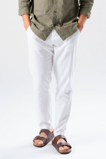 Pantalon en lin - blanc