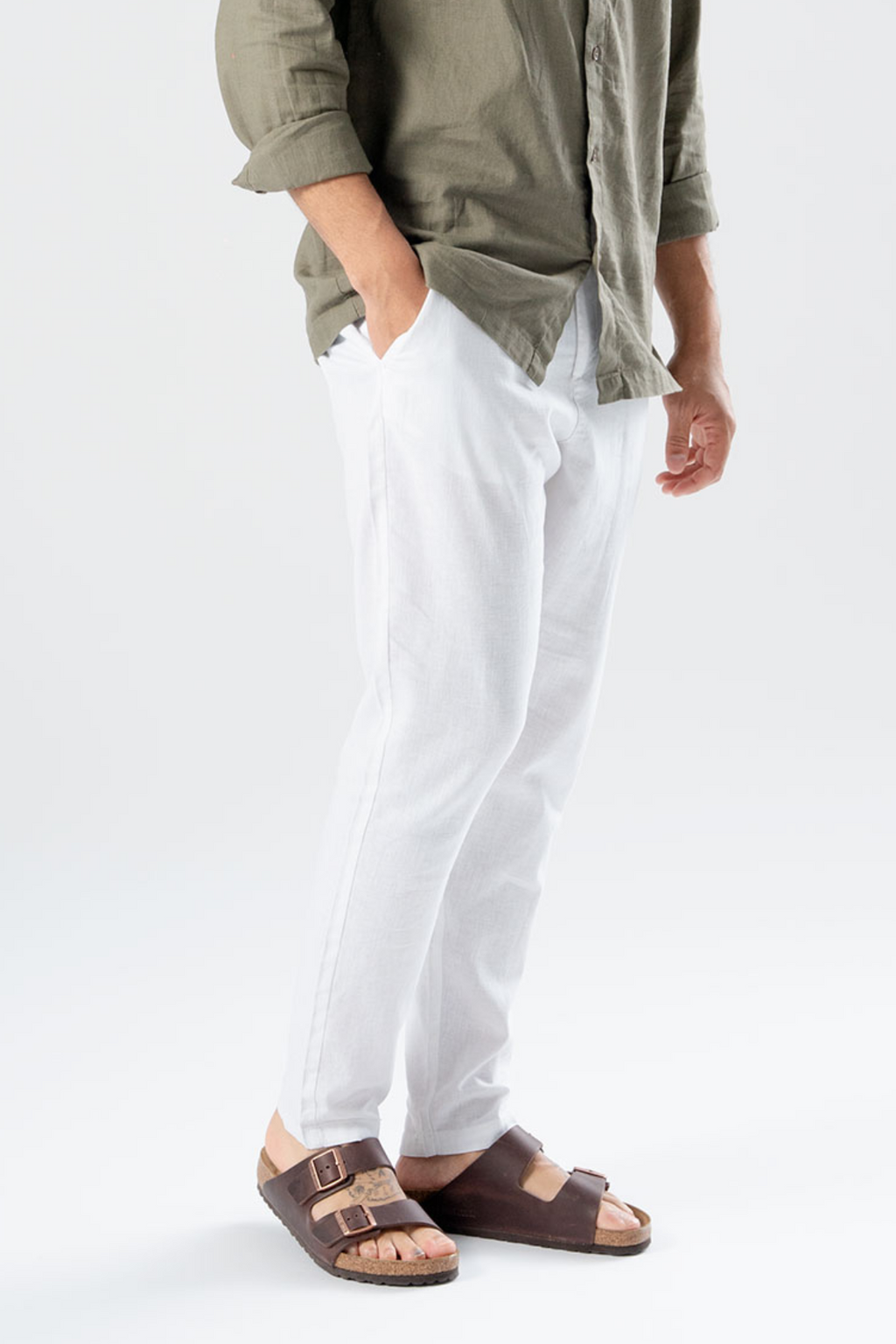 Pantalon en lin - blanc