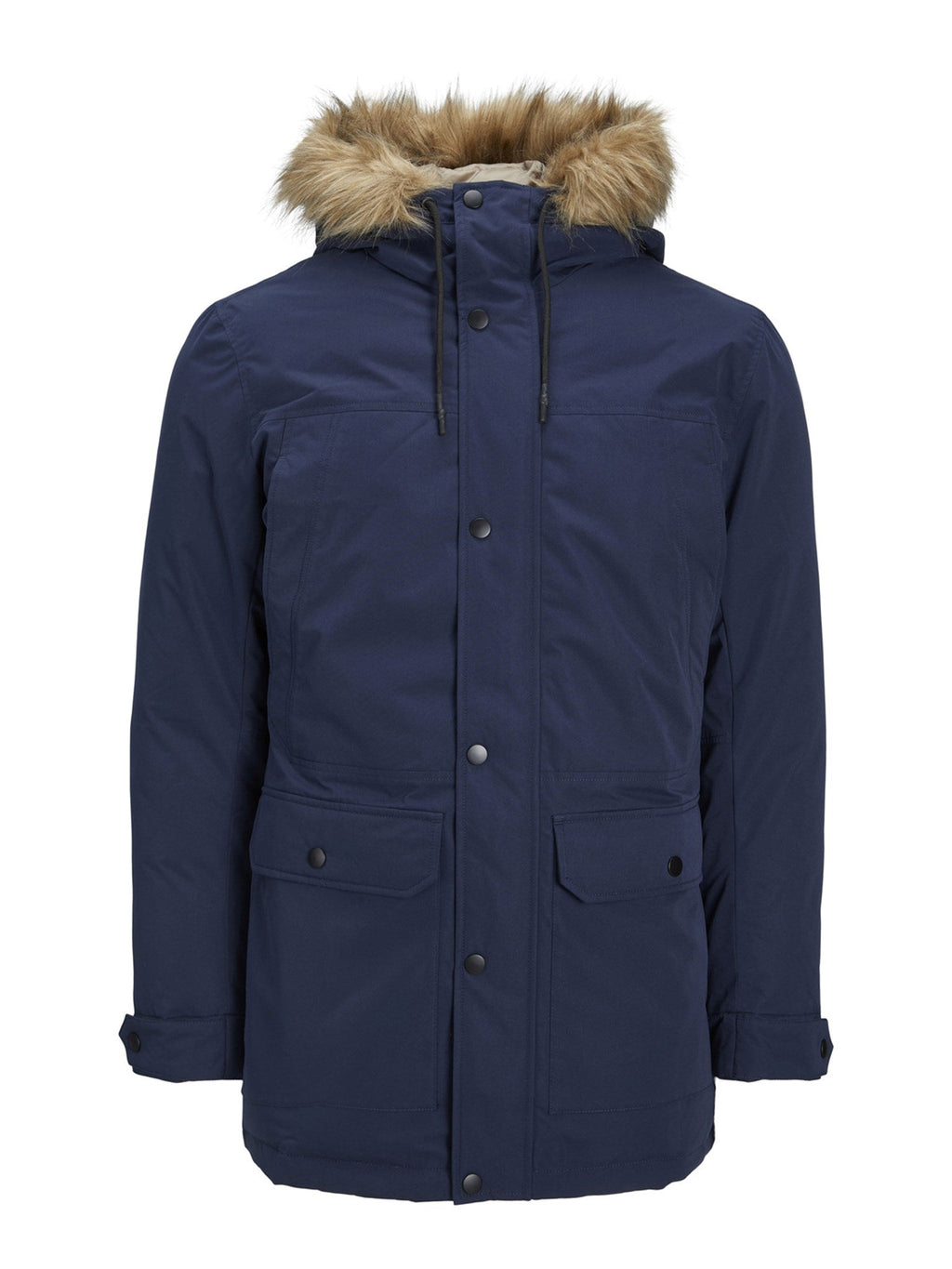 Veste de parka longue classique - Marine