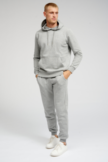 Sweat à capuche de base - Mélange gris clair