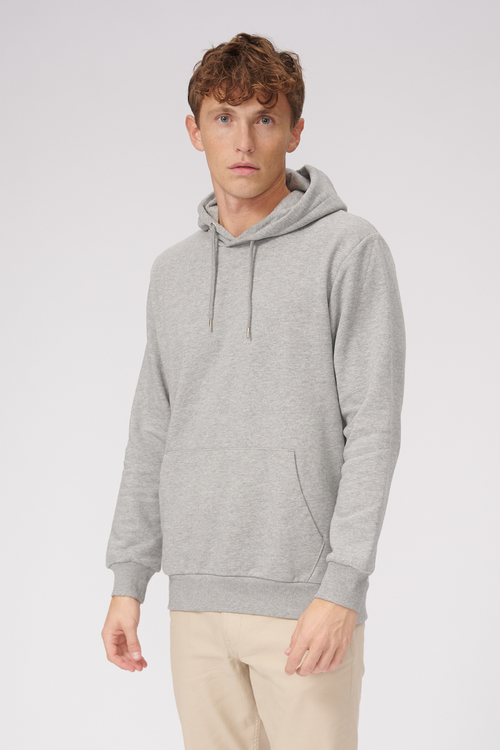 Basic Hoodie Sweat - Lys Grå Melange - TeeShoppen - Grå