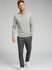 Crewneck de base en tricot - mélange gris clair