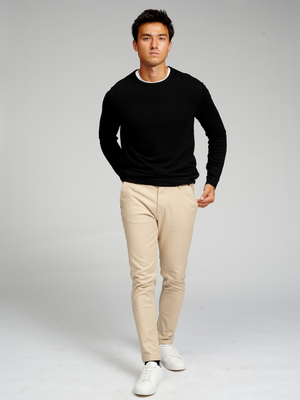 Basic Knit Crewneck - Sort - TeeShoppen - Sort