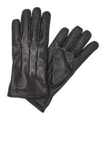 Gants en cuir classiques - noir