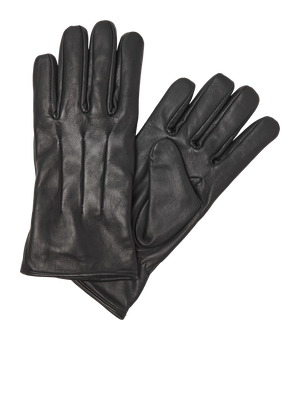 Gants en cuir classiques - noir