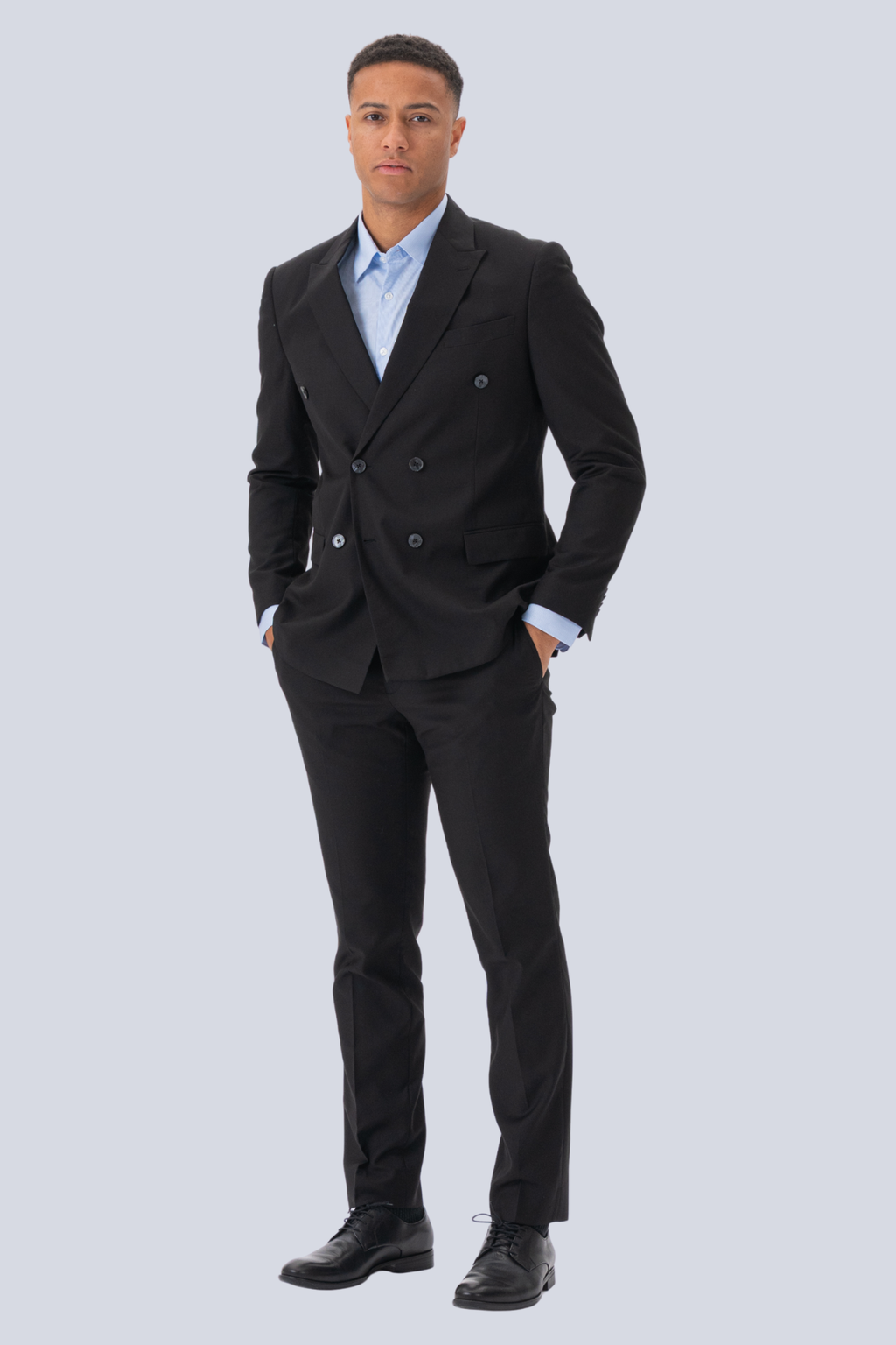 Premium Blazer à double poitrine - noir