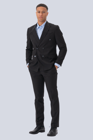 Premium Blazer à double poitrine - noir