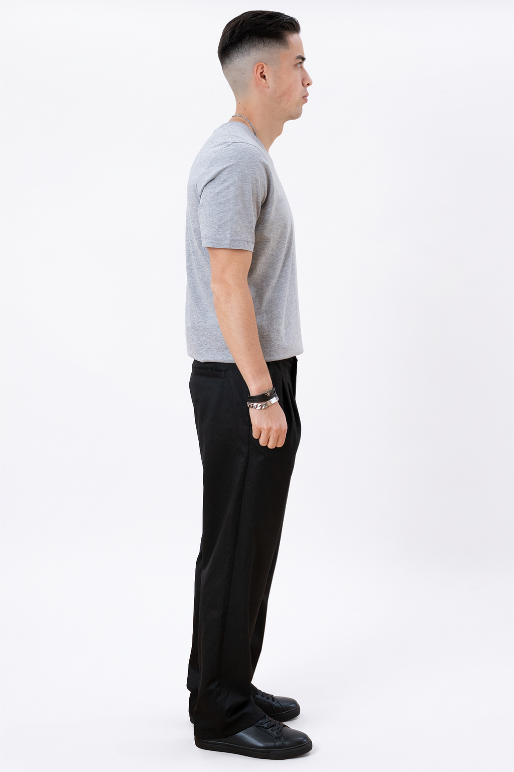 Basic V-neck t-shirt - Oxford Gray