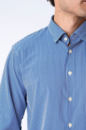The Original Premium Performance Overhemd - Wit/Marineblauw