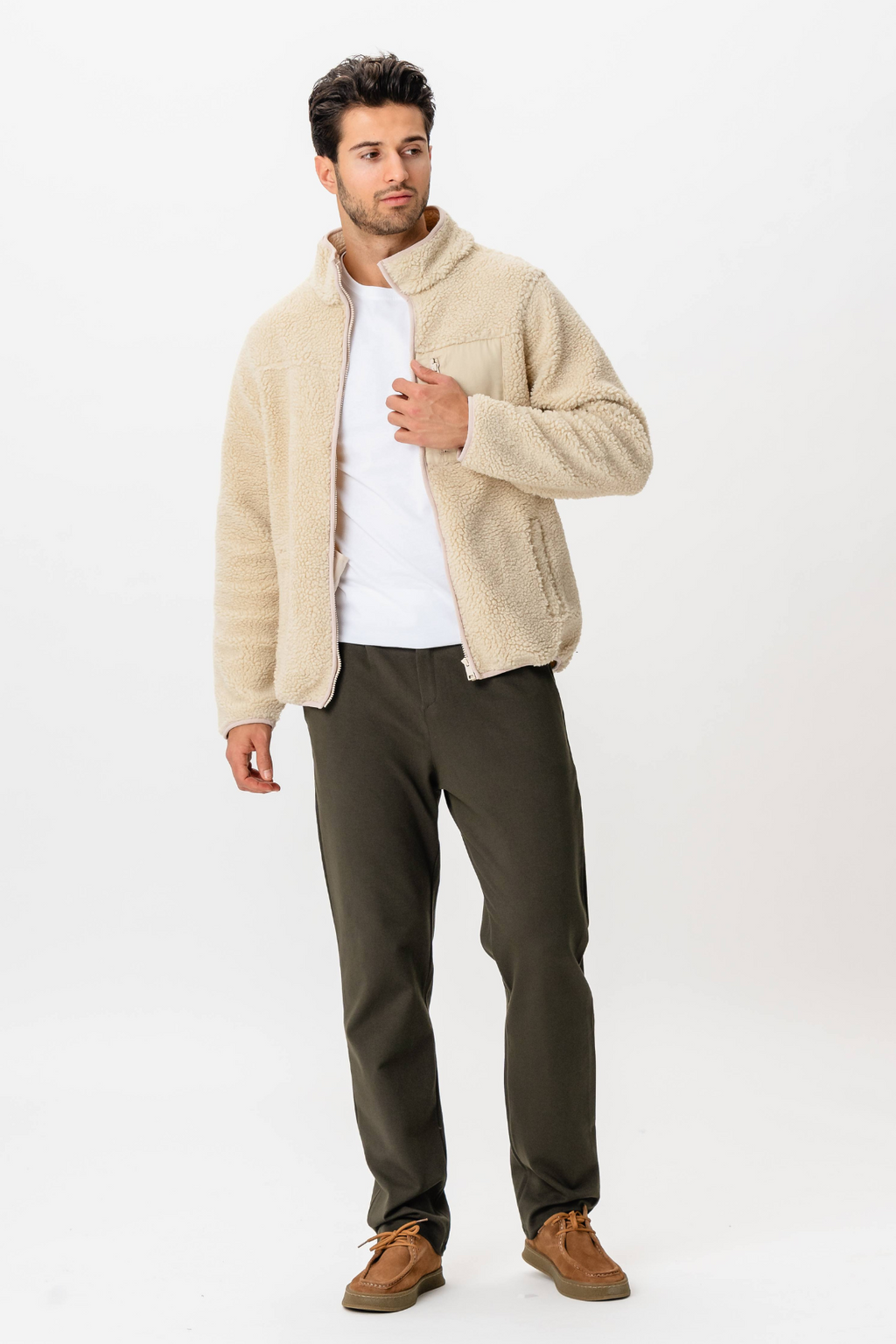 Fleece jas - zand