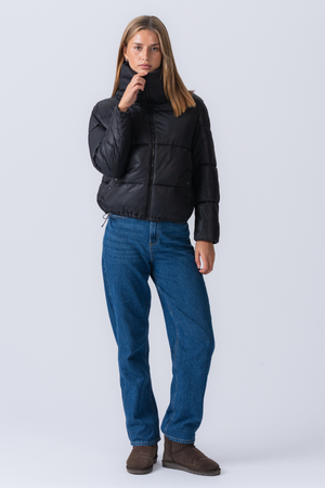 Short Puffer Jacket - Black