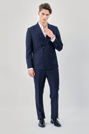 Classique Pants - Rayures bleu marine