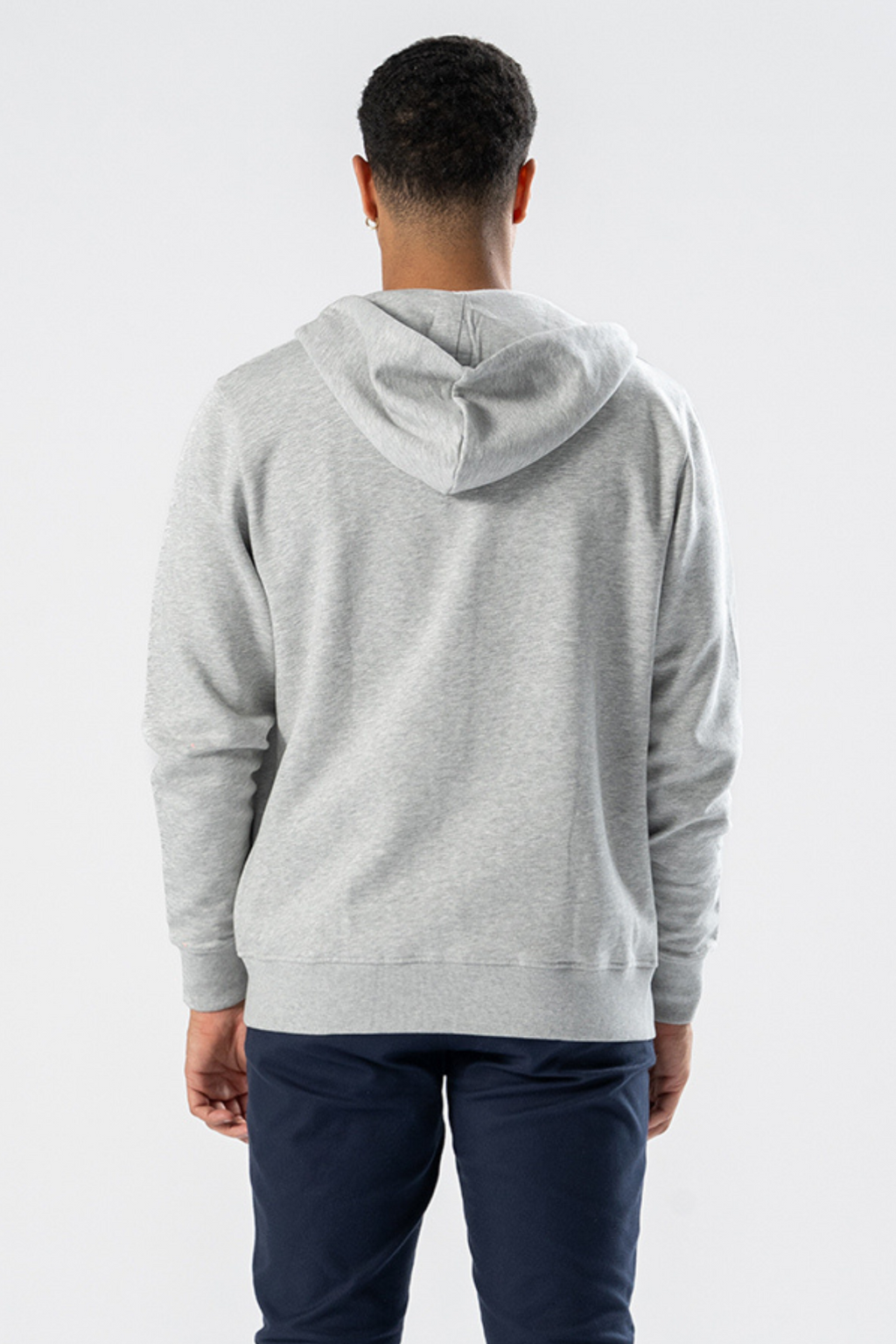 Sweat à capuche zippé - Gris cendré