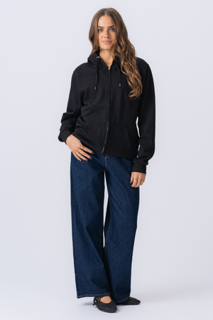 Hoodie zip de base - noir