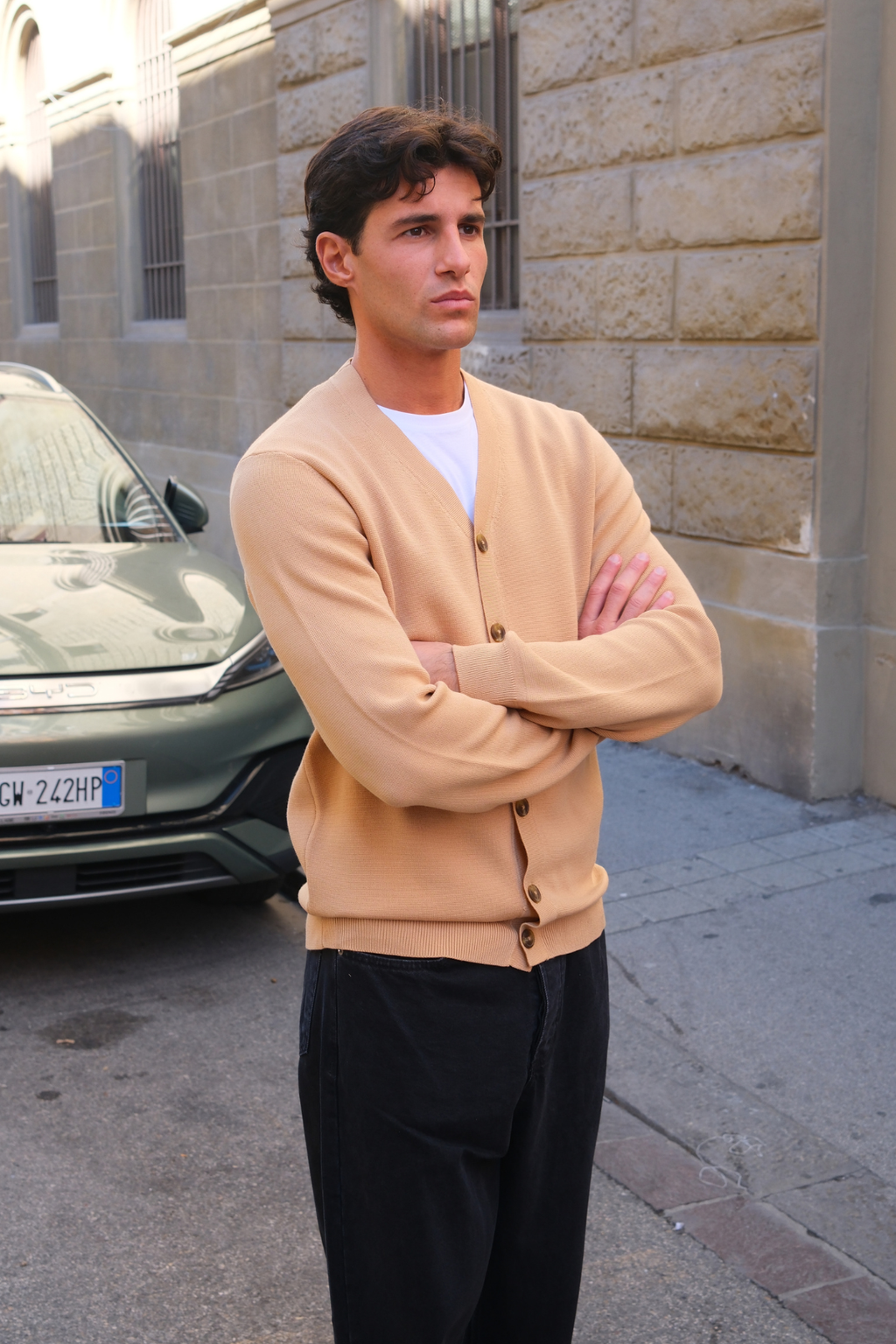 Milo Knit Cardigan - Sand