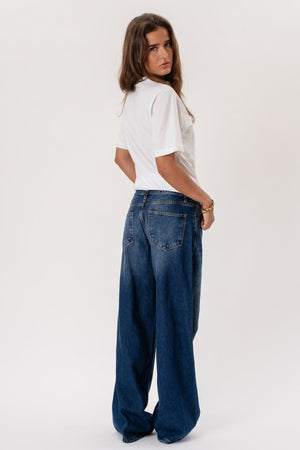 Serena Baggy Jeans - Middenblauw
