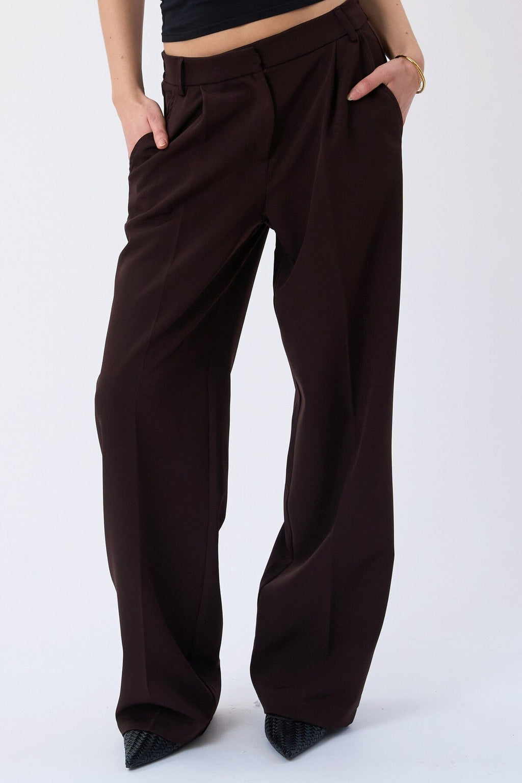 Mila Wide Pants - Brown