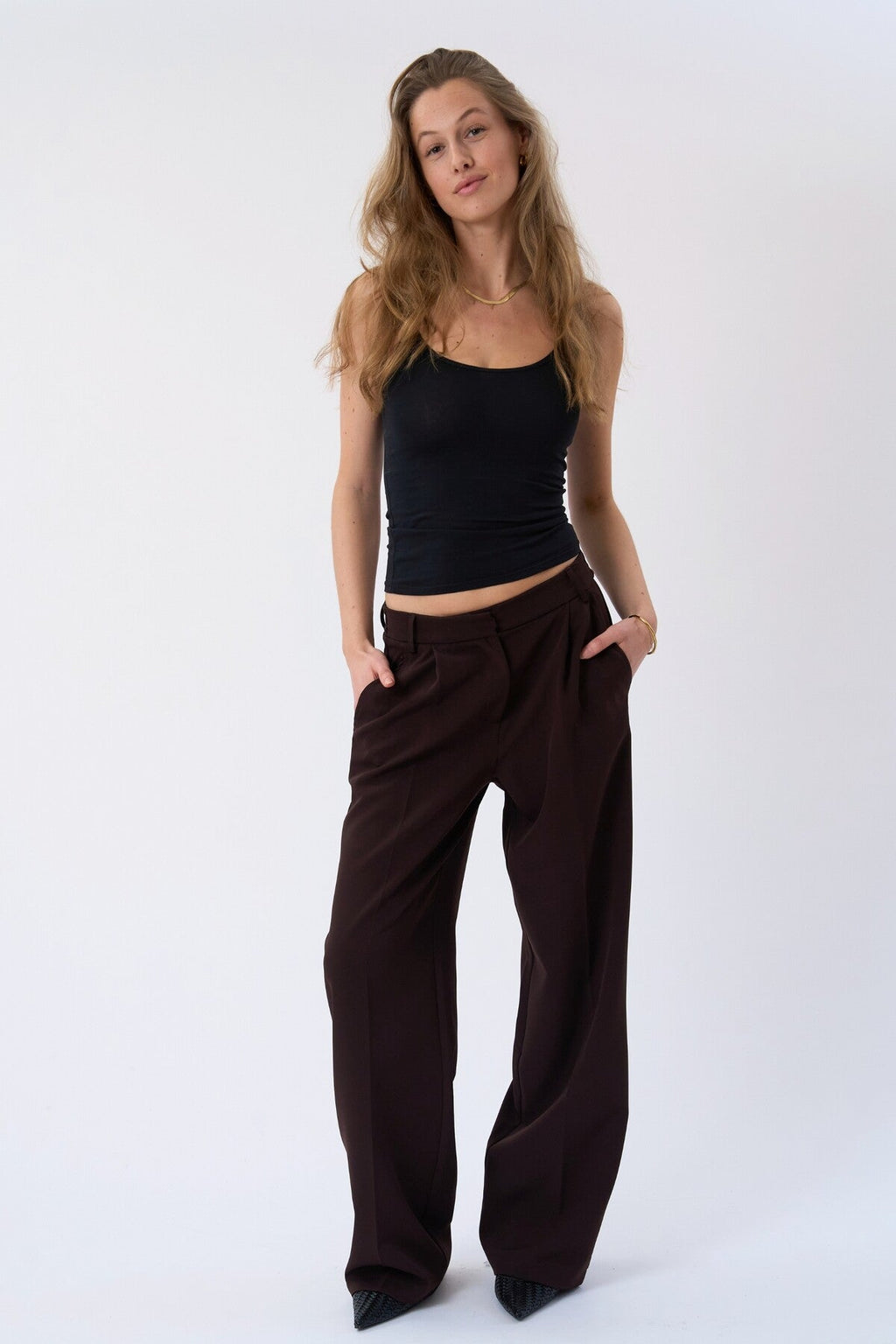 Mila Wide Pants - Brown