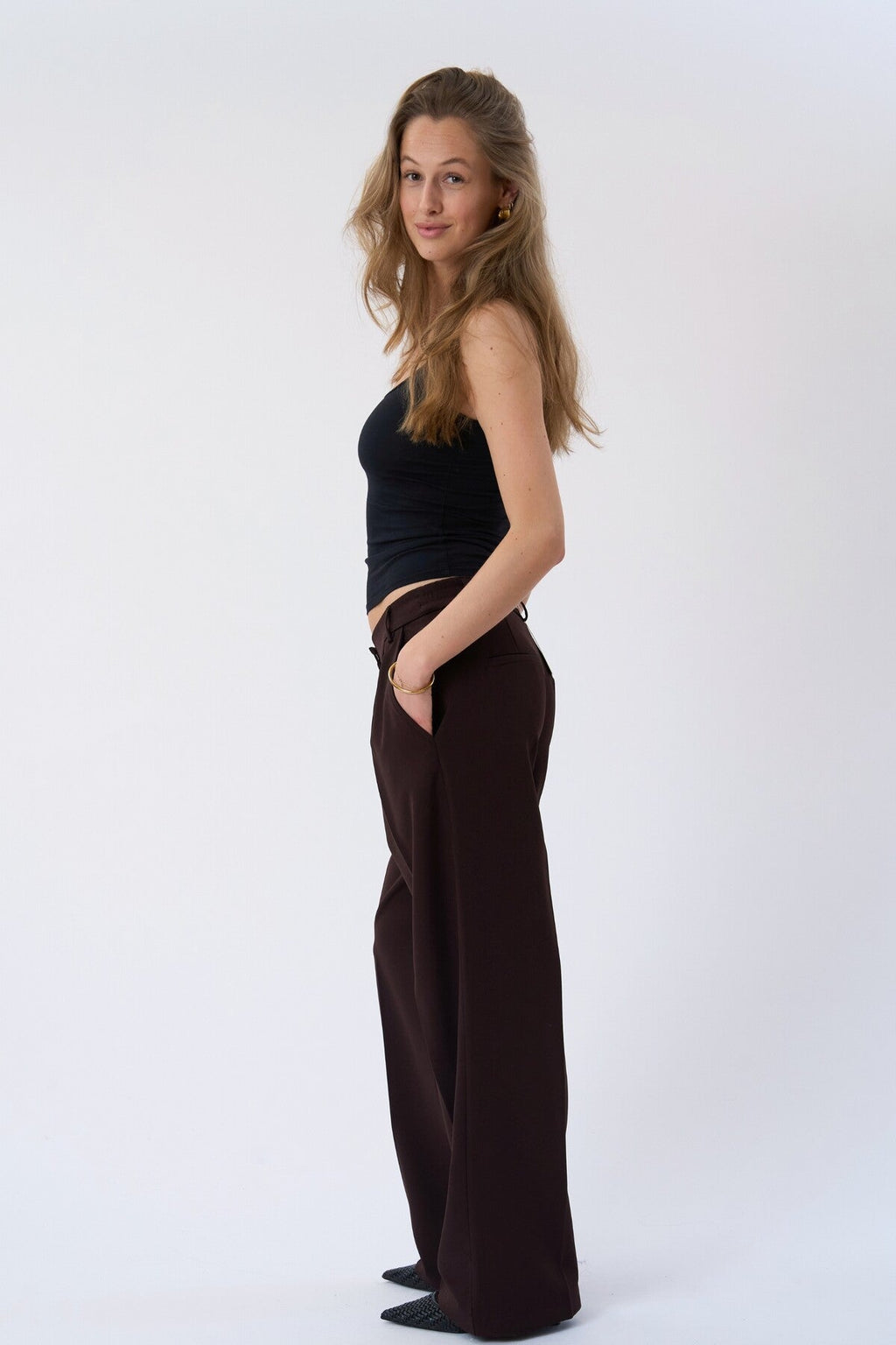 Mila Wide Pants - Brown
