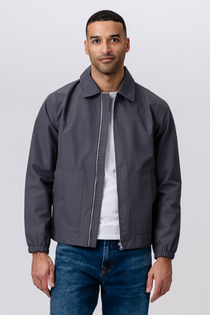 Veste courte zippée - Gris