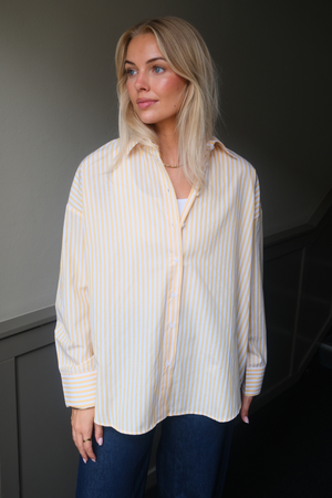 Chemise à rayures Layla - Jaune