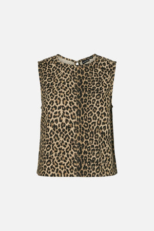 Salume denim top - witte peper leo